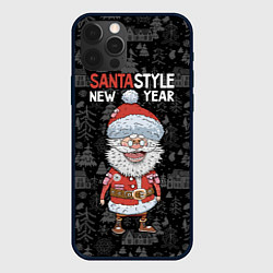 Чехол для iPhone 12 Pro Santa style, цвет: 3D-черный