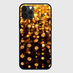 Чехол для iPhone 12 Pro ЗОЛОТЫЕ БЛЕСТКИ, цвет: 3D-черный