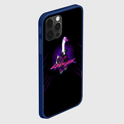 Чехол для iPhone 12 Pro Киберпанк 2077, цвет: 3D-тёмно-синий — фото 2
