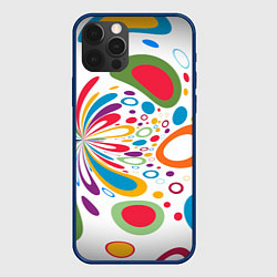 Чехол для iPhone 12 Pro Яркие краски, цвет: 3D-тёмно-синий