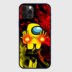 Чехол для iPhone 12 Pro Маг огня Among us, цвет: 3D-черный