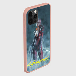 Чехол для iPhone 12 Pro Cyberpunk 2077, цвет: 3D-светло-розовый — фото 2