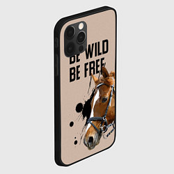 Чехол для iPhone 12 Pro Be wild be free, цвет: 3D-черный — фото 2