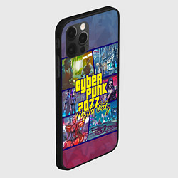 Чехол для iPhone 12 Pro Cyberpunk 2077 Night City, цвет: 3D-черный — фото 2