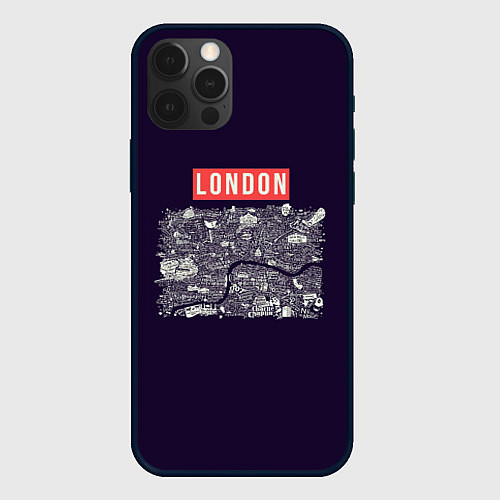 Чехол iPhone 12 Pro LONDON / 3D-Черный – фото 1