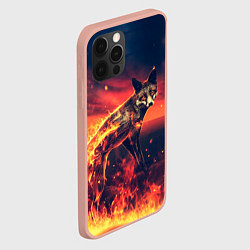 Чехол для iPhone 12 Pro Огненная лиса, цвет: 3D-светло-розовый — фото 2