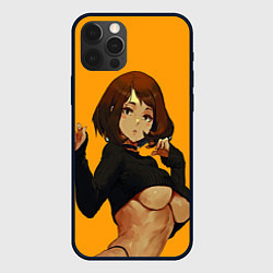 Чехол для iPhone 12 Pro Uraraka Ahegao Урарака, цвет: 3D-черный