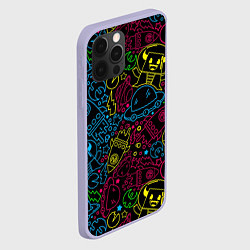 Чехол для iPhone 12 Pro КОСМИЧЕСКИЙ НЕОН, цвет: 3D-светло-сиреневый — фото 2