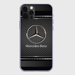 Чехол для iPhone 12 Pro MERCEDES BENZ МЕРСЕДЕС БЕНЗ, цвет: 3D-светло-сиреневый