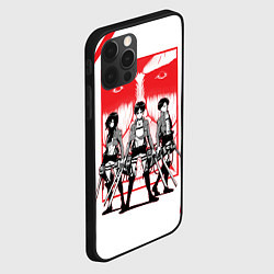 Чехол для iPhone 12 Pro Attack on titan Атака титан, цвет: 3D-черный — фото 2