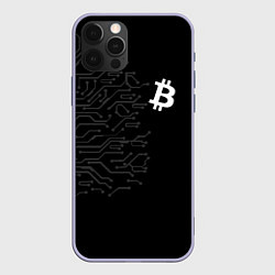 Чехол для iPhone 12 Pro БИТКОИН BITCOIN, цвет: 3D-светло-сиреневый