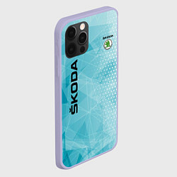 Чехол для iPhone 12 Pro SKODA, цвет: 3D-светло-сиреневый — фото 2