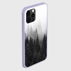 Чехол для iPhone 12 Pro Туманный лес, цвет: 3D-светло-сиреневый — фото 2