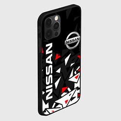 Чехол для iPhone 12 Pro NISSAN НИССАН ОСКОЛКИ, цвет: 3D-черный — фото 2