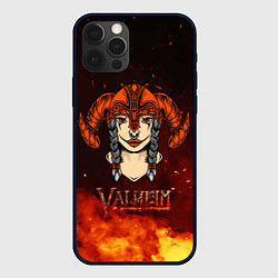 Чехол для iPhone 12 Pro Valheim девушка воин, цвет: 3D-черный