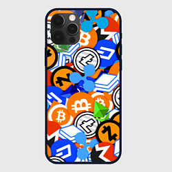 Чехол для iPhone 12 Pro КРИПТОВАЛЮТЫ CRYPTOCURRENCY, цвет: 3D-черный