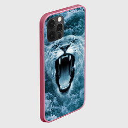 Чехол для iPhone 12 Pro Львица в бушующих волнах, цвет: 3D-малиновый — фото 2
