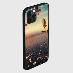 Чехол для iPhone 12 Pro Чайки на воде, цвет: 3D-черный — фото 2