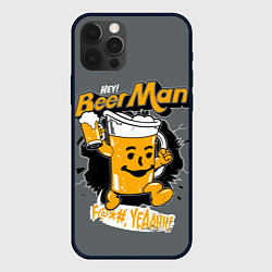 Чехол для iPhone 12 Pro BEER MAN, цвет: 3D-черный