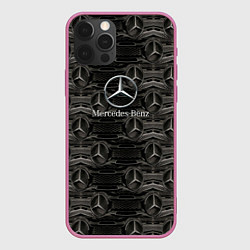 Чехол для iPhone 12 Pro Mercedes-Benz, цвет: 3D-малиновый