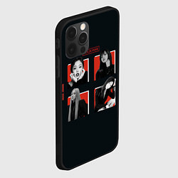 Чехол для iPhone 12 Pro BLACKPINK Red and black, цвет: 3D-черный — фото 2