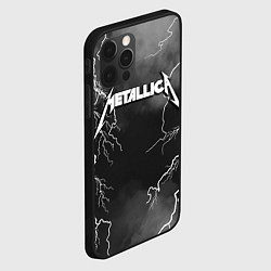 Чехол для iPhone 12 Pro METALLICA РАЗРЯД МОЛНИИ, цвет: 3D-черный — фото 2