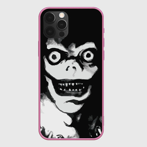 Чехол iPhone 12 Pro Death Note Рюк Деад Ноте / 3D-Малиновый – фото 1