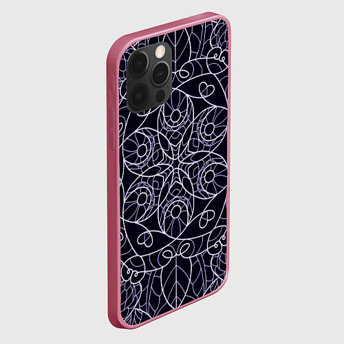 Чехол iPhone 12 Pro Узор / 3D-Малиновый – фото 2