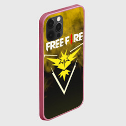 Чехол для iPhone 12 Pro FREEFIRE YELLOW SMOKE Z, цвет: 3D-малиновый — фото 2