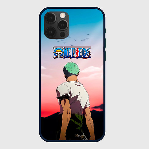 Чехол iPhone 12 Pro Ророноа Зоро эпичный One Piece / 3D-Черный – фото 1