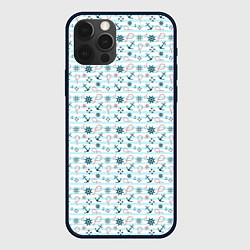 Чехол для iPhone 12 Pro Морской фон, цвет: 3D-черный