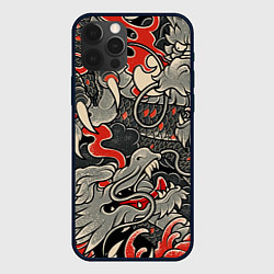 Чехол для iPhone 12 Pro Китайский Дракон, China Dragon, цвет: 3D-черный