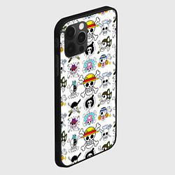 Чехол для iPhone 12 Pro Веселые Роджеры пиратов Соломенной Шляпы, цвет: 3D-черный — фото 2