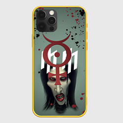 Чехол для iPhone 12 Pro Marilyn Manson Мерилин Мэнсон Z, цвет: 3D-желтый