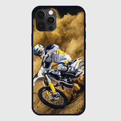 Чехол для iPhone 12 Pro HUSQVARNA ХУСКВАРНА SPORT, цвет: 3D-черный