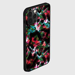 Чехол для iPhone 12 Pro Гранжевый абстрактный узор, цвет: 3D-черный — фото 2