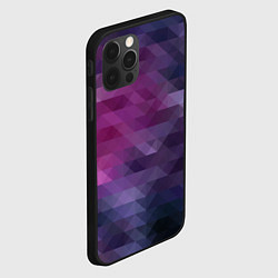 Чехол для iPhone 12 Pro Фиолетово-бордовый узор, цвет: 3D-черный — фото 2