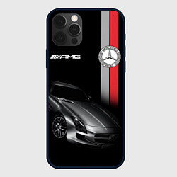 Чехол для iPhone 12 Pro MERCEDES BENZ AMG, цвет: 3D-черный