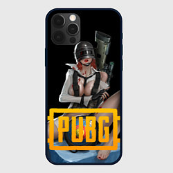 Чехол для iPhone 12 Pro PUBG 18 спина, цвет: 3D-черный