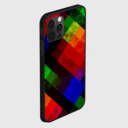 Чехол для iPhone 12 Pro Яркий геометрический узор, цвет: 3D-черный — фото 2