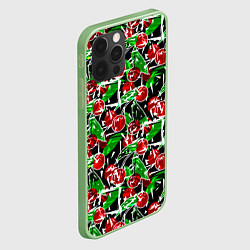 Чехол для iPhone 12 Pro Абстрактный узор спелая вишня, цвет: 3D-салатовый — фото 2