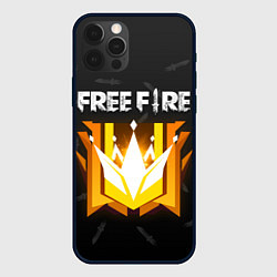 Чехол для iPhone 12 Pro Free Fire Фри фаер, цвет: 3D-черный