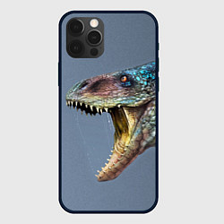 Чехол для iPhone 12 Pro Хищный динозавр Dino Z, цвет: 3D-черный