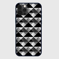 Чехол для iPhone 12 Pro Современный геометрический, цвет: 3D-черный
