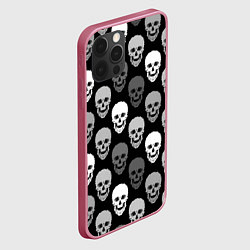 Чехол для iPhone 12 Pro Черно-белый готический, цвет: 3D-малиновый — фото 2