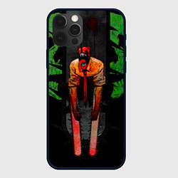 Чехол для iPhone 12 Pro Дэндзи человек-бензопила, цвет: 3D-черный