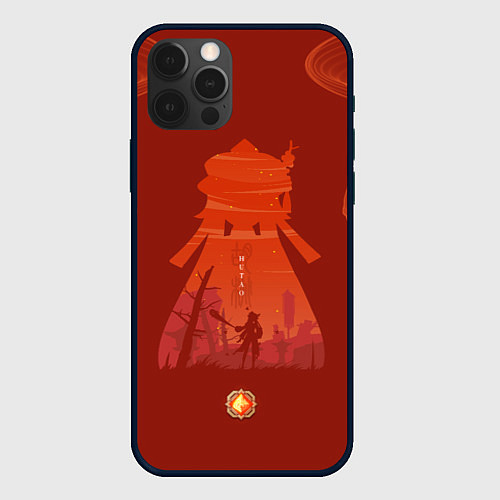 Чехол iPhone 12 Pro HU TAO ХУ ТАО ГЕНШИН / 3D-Черный – фото 1