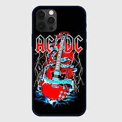 Чехол для iPhone 12 Pro ACDC гитара, цвет: 3D-черный