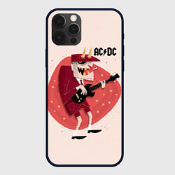 Чехол для iPhone 12 Pro Ангус Янг ACDC, цвет: 3D-черный
