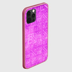 Чехол для iPhone 12 Pro FORTNITE PINK ФОРТНАЙТ, цвет: 3D-малиновый — фото 2